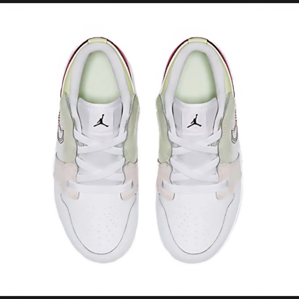 Jordan Kids Sneakers - (PS) Jordan 1 Low ALT - White, Green, Pink